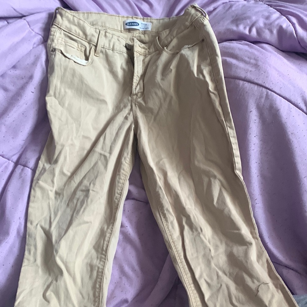 old navy beige cargo pants